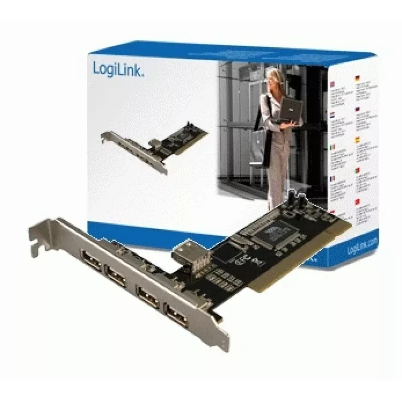 LogiLink PC0028 scheda PCI USB 2.0, 4 porte esterne + 1 interna