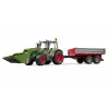 Trattore giocattolo BRUDER Fendt Vario 211 con caricatore frontale e rimorchio laterale