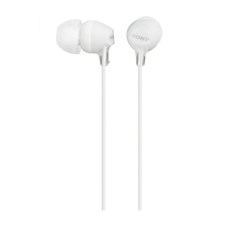 Sony MDR-EX15LP, Con filo, 8 - 22000 Hz, Musica, 3 g, Cuffie, Bianco