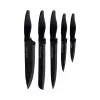 Set di coltelli da cucina Smile Sns-3 Tacoma 5 pezzi, acciaio inox, rivestimento antiaderente, rotondo, nero
