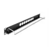 Patch Panel DeLOCK 67060 19 pollici tipo D con scarico di trazione, 8 porte centrate, 1HE, nero
