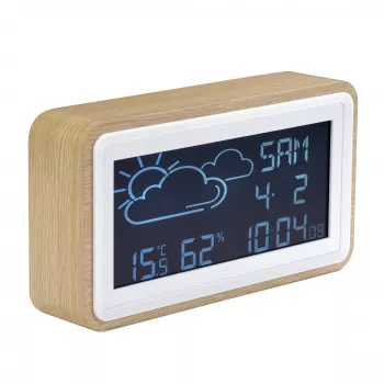 Stazione meteo digitale Denver WS-72 legno LCD DC/batteria
