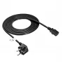 Akyga AK-PC-06A cavo di alimentazione CEE 7/7 a IEC C13, 3 m, nero