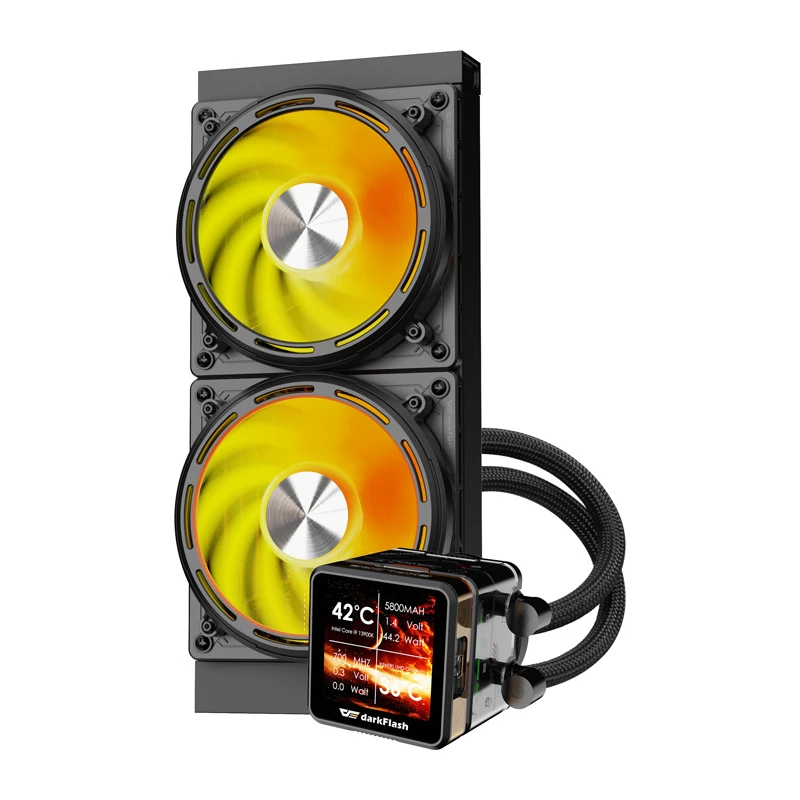 Dissipatore a liquido per CPU Darkflash DE240 (nero) — radiatore da 240 mm, raffreddamento a liquido AIO