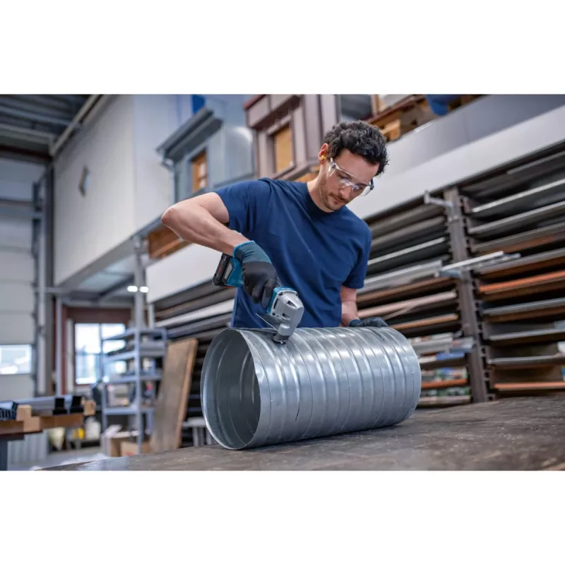 Bosch GSC 18V-16 E Professional cesoie per lamiera a batteria, 18 V, 2x ProCORE18V 4,0 Ah, L-BOXX, blu/nero