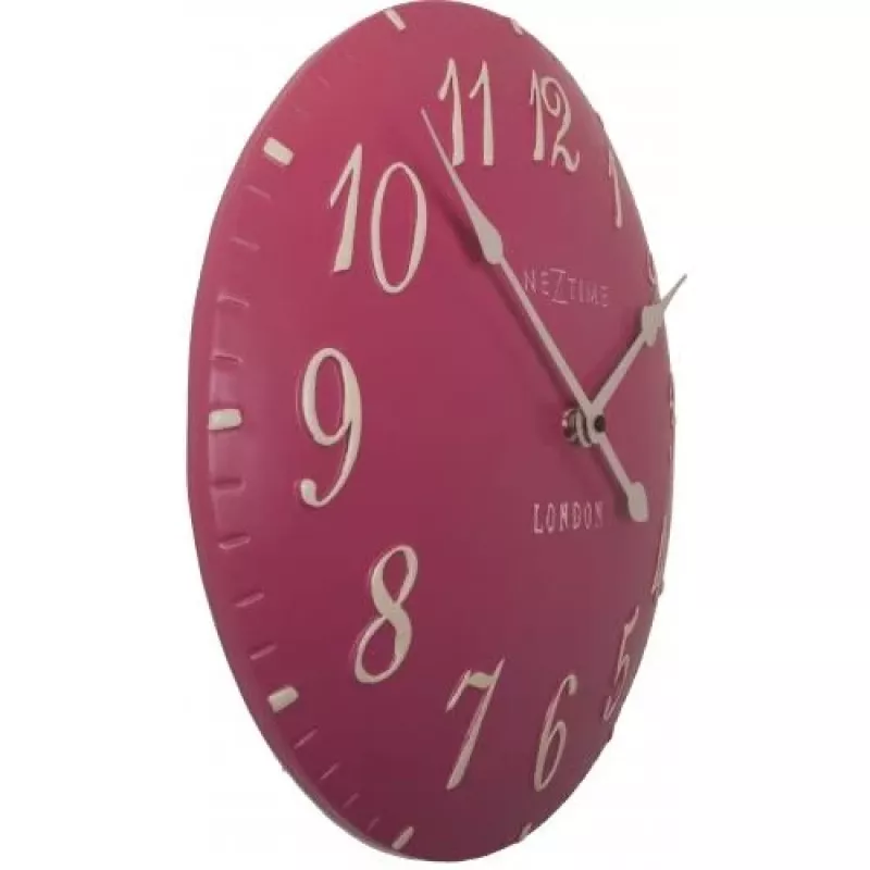 NeXtime orologio 3084rz London Arabic, Ø34,5 cm, da parete, rosa/bianco