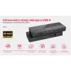 Docking station UNITEK D1079A USB4 con filo nero 100W Power Delivery