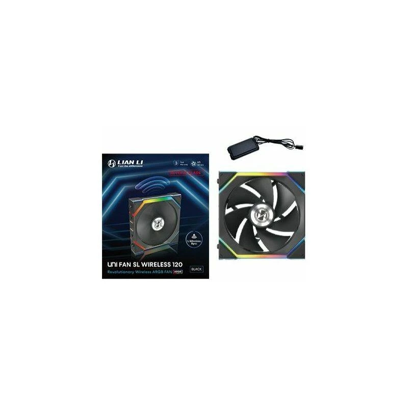 Ventola Lian Li UNI FAN SL-INF Wireless ARGB PWM Reverse Blade 120 mm, nero