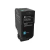Lexmark 74C2HC0 Cartuccia di toner restituibile, ciano, alta resa, 12000 pagine