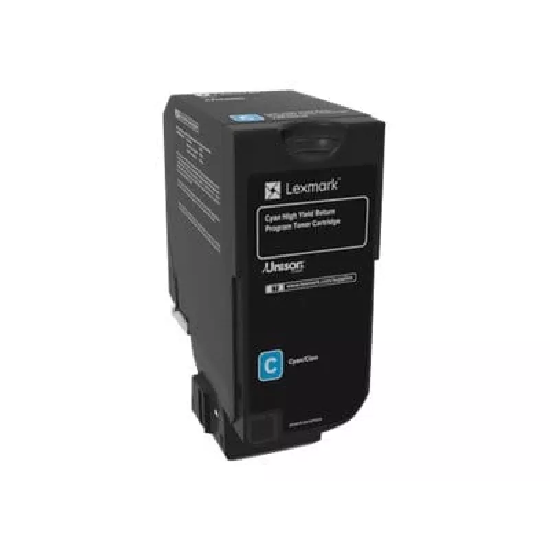 Lexmark 74C2HC0 Cartuccia di toner restituibile, ciano, alta resa, 12000 pagine