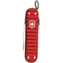 Coltello tascabile Victorinox Classic SD Precious Alox Iconic Red — multiuso compatto per portachiavi, lama piccola, forbici, lima per unghie