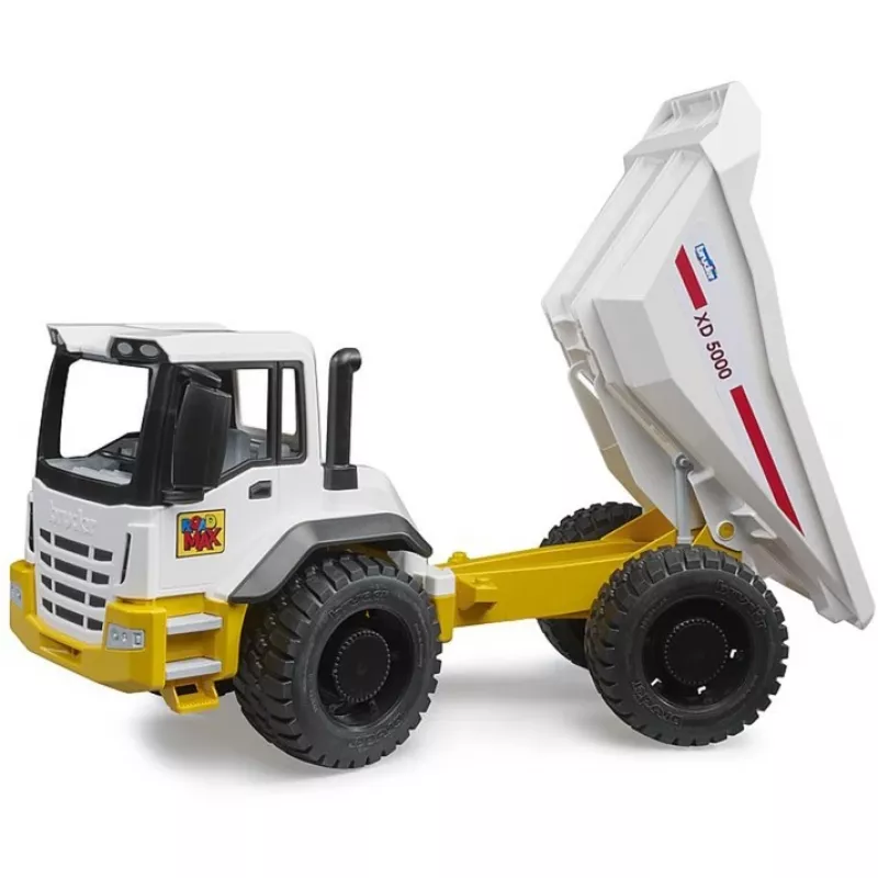 Dumper giocattolo BRUDER ROADMAX modello 03470 – veicolo da cantiere per bambini, plastica robusta, cassone mobile