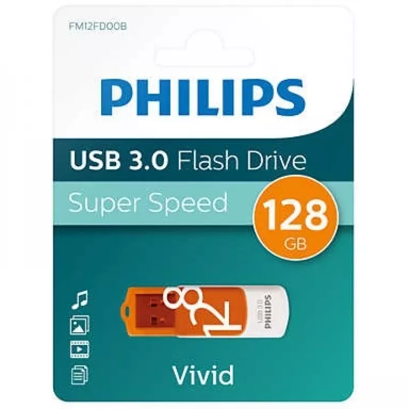 Chiavetta USB Philips FM12FD00B 128 GB USB Type-A 3.2 Gen 1 (3.1 Gen 1) arancione, bianco