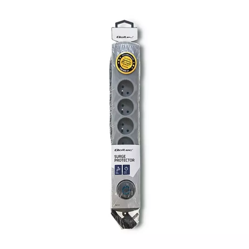 Protezione da sovratensione QOLTEC 50199 — 6 prese, cavo 5 m