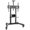 Supporto mobile per TV ONKRON TS1871-B per televisori 55–90 pollici, nero, regolabile in altezza, ruote