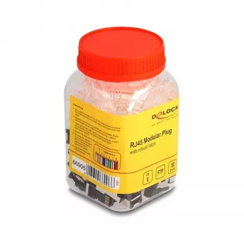 Connettore modulare RJ45 DeLOCK Cat.6 50 pz. set con leva di sblocco robusta