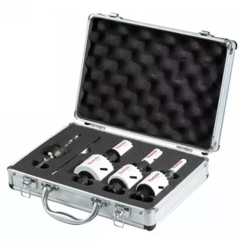 Makita E-12310 EZYCHANGE set di seghe a tazza BIM per elettricisti, 8 pz., 16–51 mm