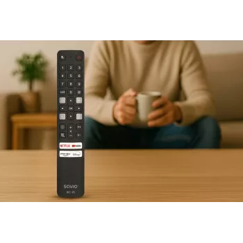 Telecomando universale SAVIO RC-15 per TCL SMART TV, IR wireless, nero, portata 10 m
