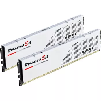 DIMM 96 GB DDR5-6000 (2x 48 GB) Dual-Kit, memoria RAM bianco, F5-6000J3036F48GX2-RS5W, Ripjaws S5, INTEL XMP