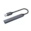 Savio AK-70 hub USB-A, 4 in 1: 3 x USB-A 2.0 + 1 x USB-A 3.1 Gen 1, 5 Gbps