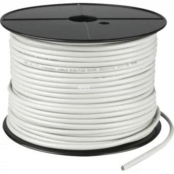Cavo di rete Wentronic Goobay CAT 5e, F/UTP, grigio, 100 m - miscela di rame CCA, AWG 26/7 (treccia), PVC (68706)