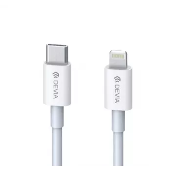 Cavo USB-C a Lightning Devia Smart Series PD 18W – bianco, certificato MFi