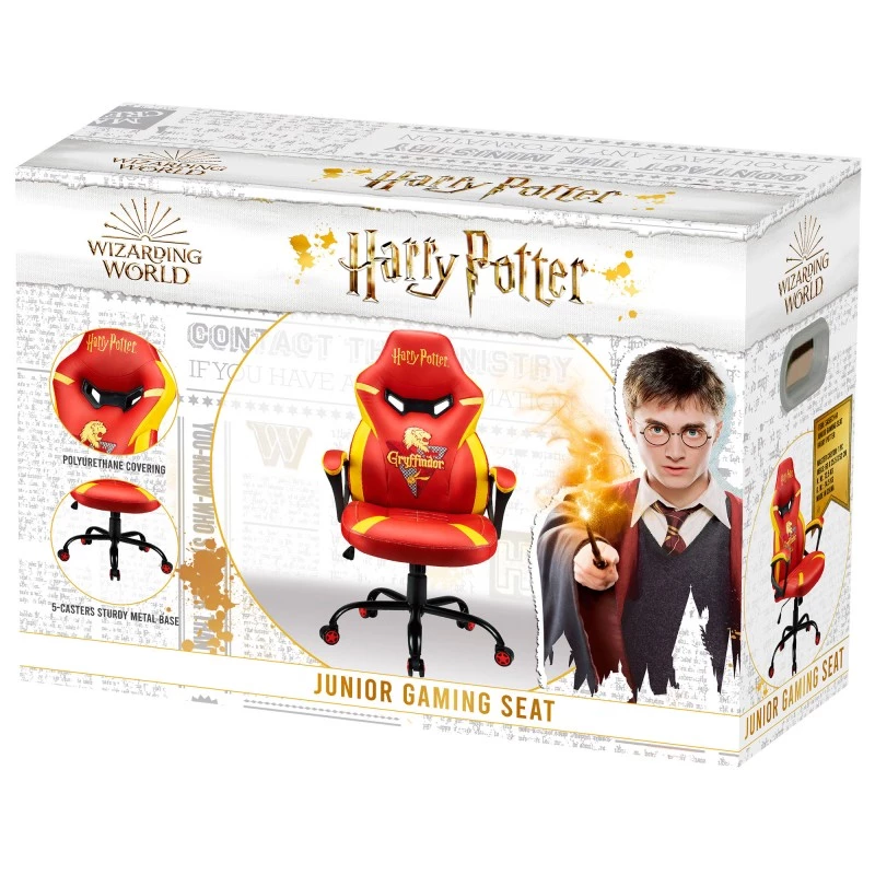 Sedia gaming PC Subsonic Junior Griffindor seduta imbottita arancione rosso