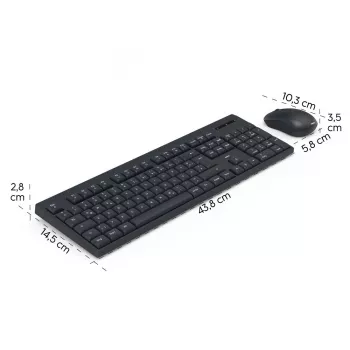 Set tastiera e mouse WKM-100 nero