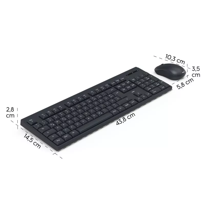 Set tastiera e mouse WKM-100 nero