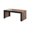 Tavolino Cama Meble MILA 120x60x50 cm piano in rovere Wotan, struttura nera