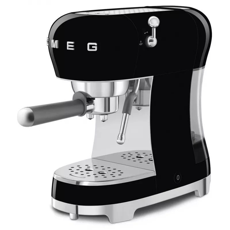 SMEG 50's Style ECF02BLEU macchina per espresso, 15 bar, nera