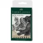 Faber-Castell Pitt Artist Pen 167158, nero, 8 pz