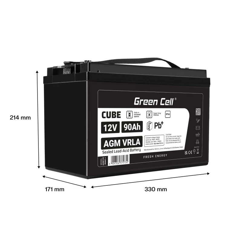 Batteria AGM VRLA 12V 90Ah IP54