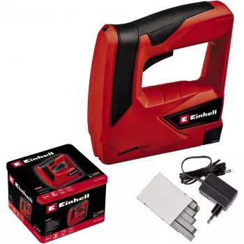 Graffettatrice a batteria TC-CT 3,6 Li, graffettatrice elettrica rosso/nero, batteria ricaricabile agli ioni di litio 1,3 Ah