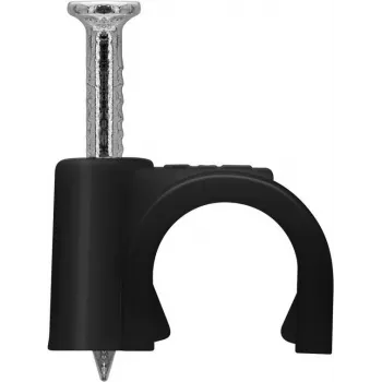 Goobay clip per cavi 7 mm, nero (64680)