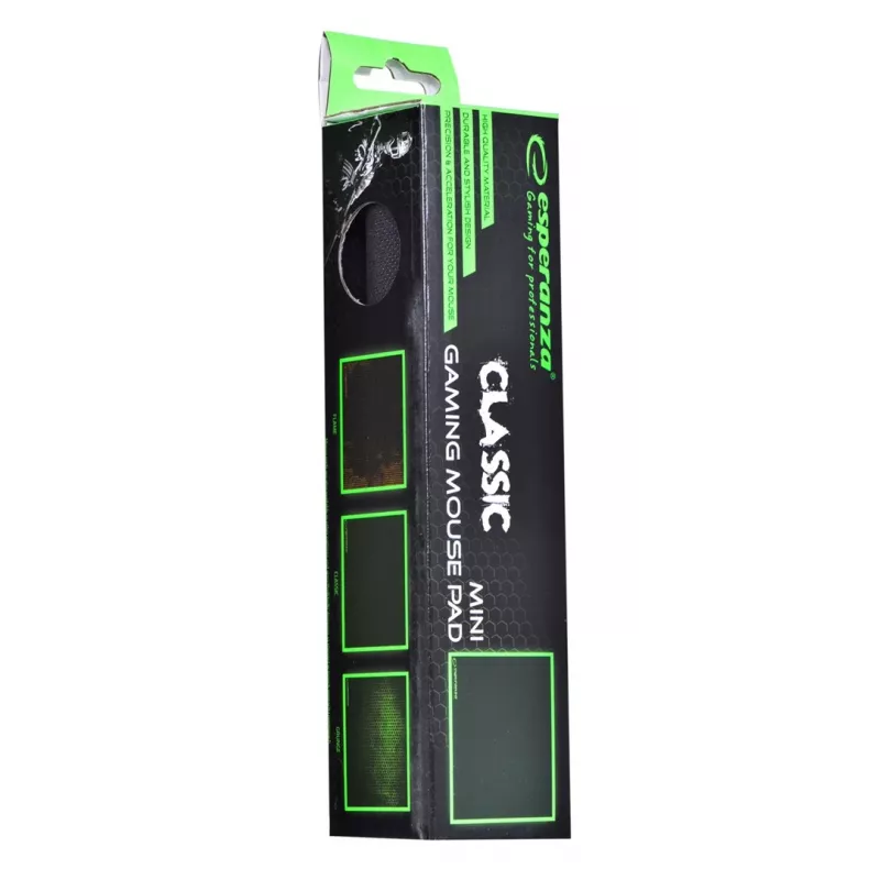 Tappetino per mouse ESPERANZA EGP101K — tappetino da gaming, 250×200×2 mm, plastica, nero