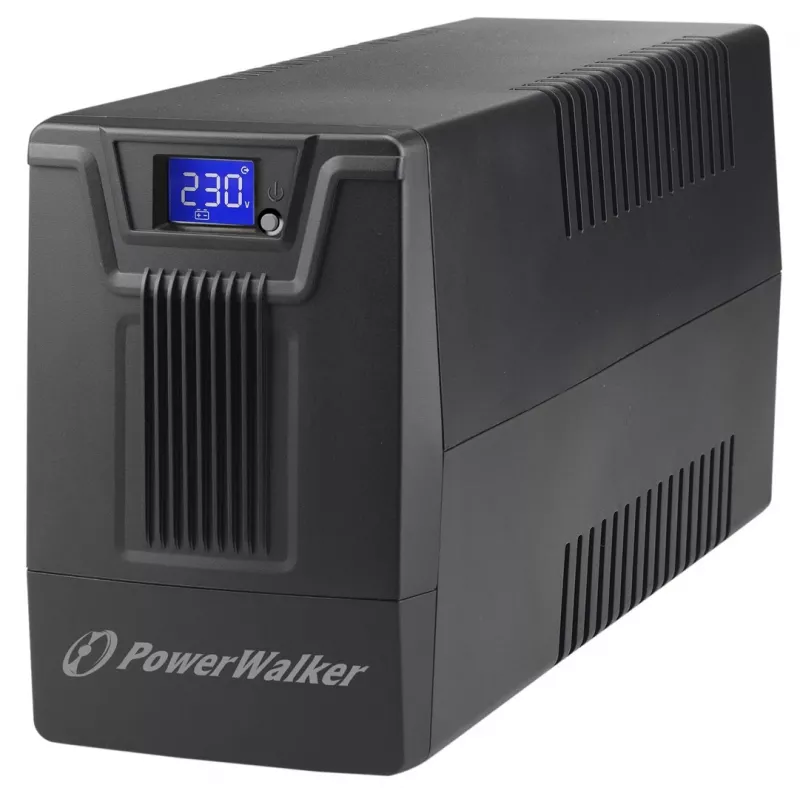 Gruppo di continuità PowerWalker VI 800 SCL FR — UPS Line-Interactive 0,8 kVA (480 W), 2 prese tipo E, USB, RJ-45/RJ-11, batteria 12V 9Ah, tower, nero