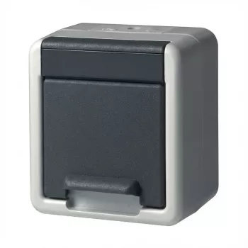 Presa Schuko da parete GIRA 444030, singola, grigio