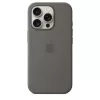 Apple iPhone 16 Pro Custodia in silicone compatibile MagSafe - Grigio pietra