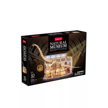Puzzle 3D LED Dante CubicFun NatMus Brachiosaurus 05447 – modello didattico da montare con luce LED