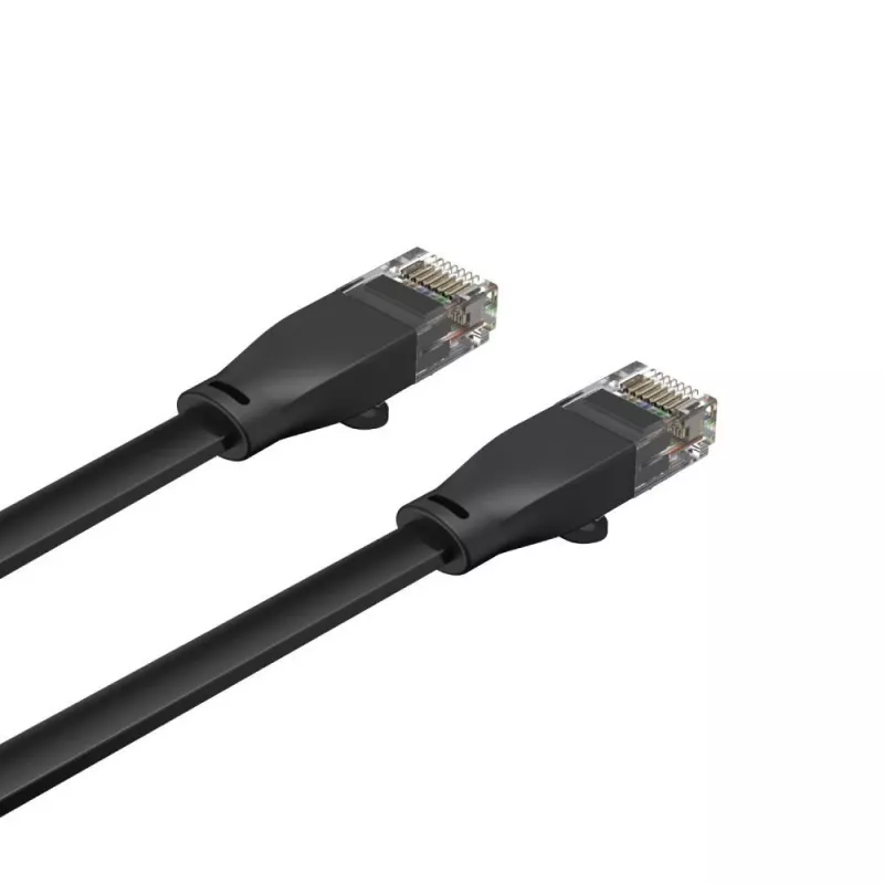 Unitek C1811GBK Cavo Ethernet piatto Cat6 UTP, 3 m, nero