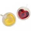 Tazza a forma di cuore Extralink Home, vetro termoresistente a doppia parete 250ml