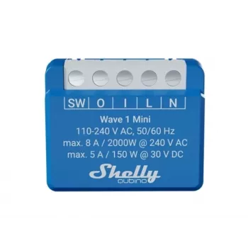 Shelly Qubino Wave 1 Mini LR interruttore smart Z-Wave blu