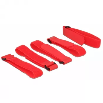 Fascia a strappo DeLOCK 18705 rosso 20 mm x 300 mm 5 pezzi