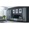 Vetrina Cama VIGO '180' 180/40/30 bianco/grigio lucido