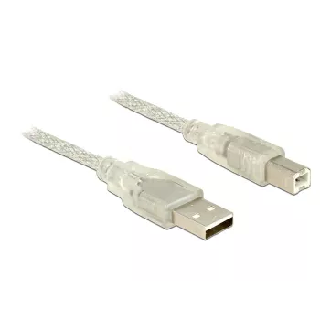 Cavo USB DeLOCK 83894 USB 2.0 2 m USB A USB B trasparente