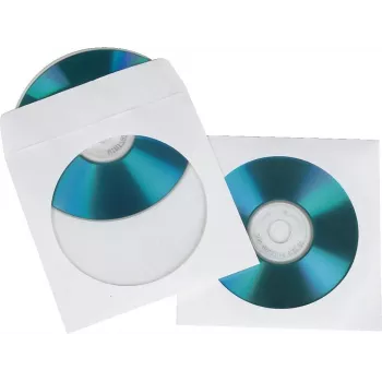 Buste in carta per CD Hama, bianche, 50 pz./confezione 1 disco