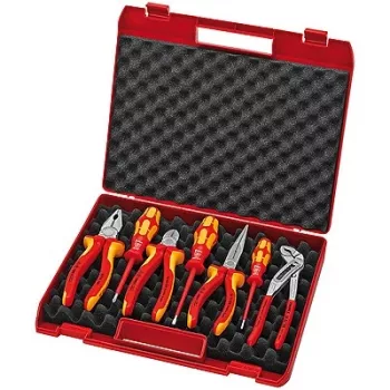 Set di pinze/utensili Knipex 7 pz. custodie multiuso/fodera rivestita VDE