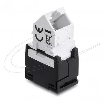 Modulo Keystone DELOCK connettore femmina RJ45 su LSA Cat.6 angolare 45° non schermato nero