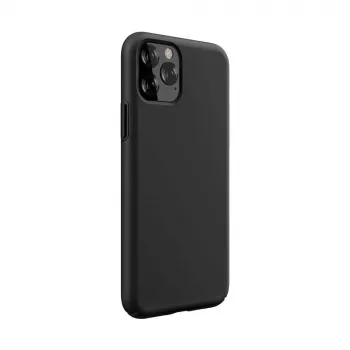Custodia in silicone Devia Nature Series per iPhone 12 Pro Max – nero, custodia protettiva soft-touch